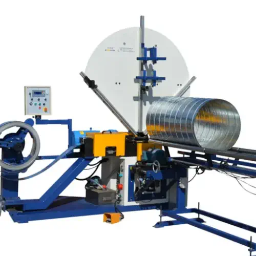 عکس دستگاه تولید لوله بخاری همراه با لوله بخاری