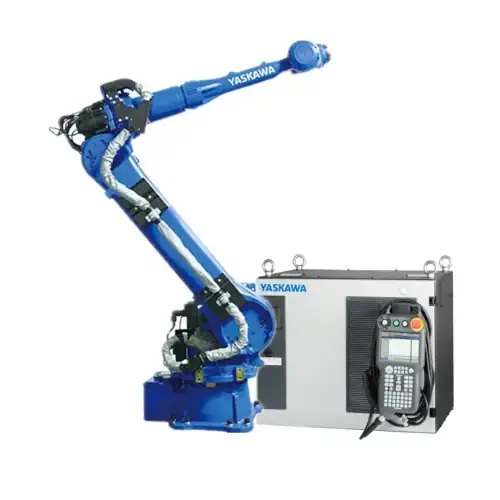 عکس ربات صنعتی آبی رنگ