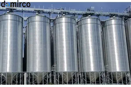 شماتیک اجزای داخلی سیلو سیمان