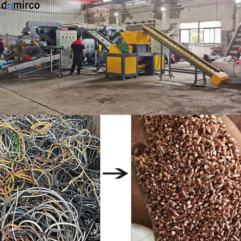 دستگاه بازیافت سیم مسی در حال کار