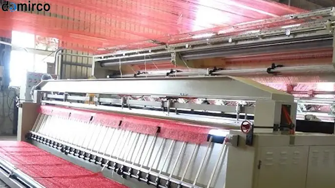 عکس دستگاه تولید توری پلاستیکی و اجزای آن