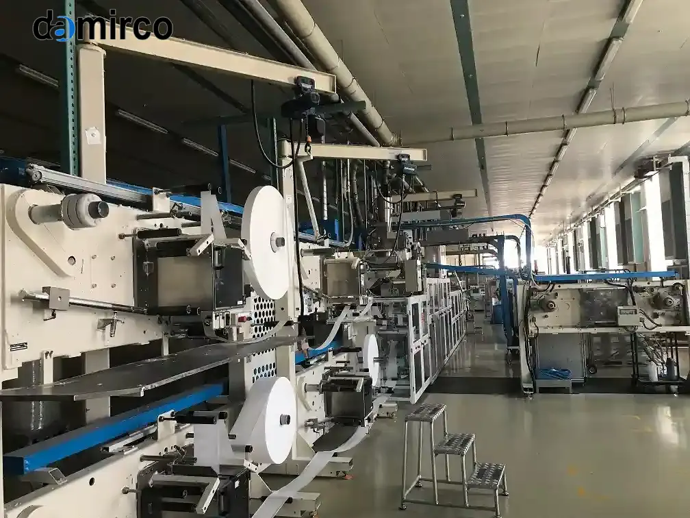 خط تولید پوشک بچه اتوماتیک و نیمه اتوماتیک