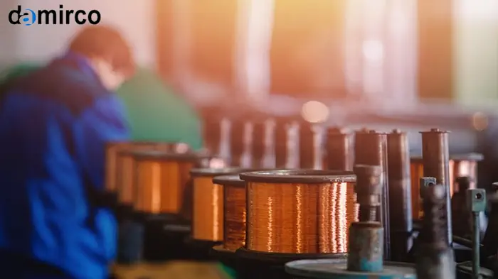 خط تولید کابل فشار قوی در حال کار