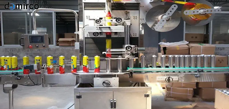 دستگاه لیبل زن پشت چسب دار دست دوم در حال کار