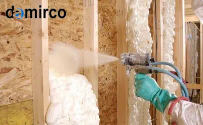 دستگاه پاشش فوم پلی اورتان صنعتی با گان پاشش و شلنگ های متصل