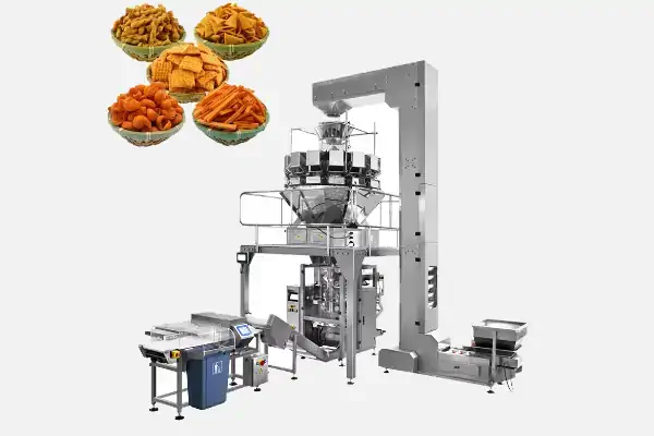 نمای نزدیک از نحوه کار دستگاه بسته بندی توزین دار و توزین دقیق محصولات