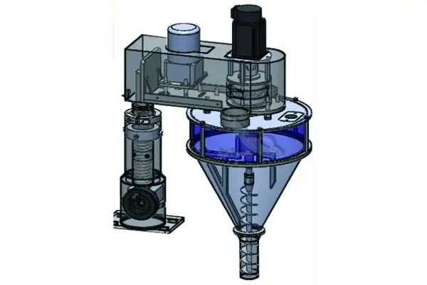 تصویر شماتیک از انواع دستگاه پرکن پودری در یک خط تولید صنعتی