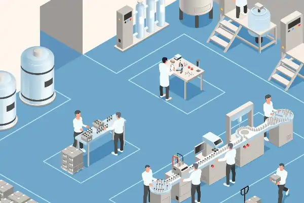 نمایی از یک خط تولید پیشرفته با فناوری پر کردن آئروسل خودکار