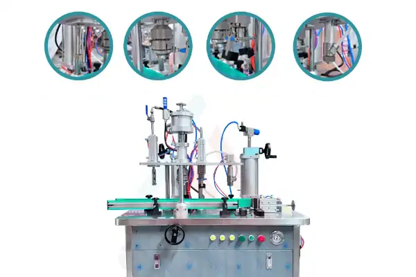 بررسی دقیق بخش‌های مختلف یک دستگاه اسپری پرکن دست دوم در کارخانه