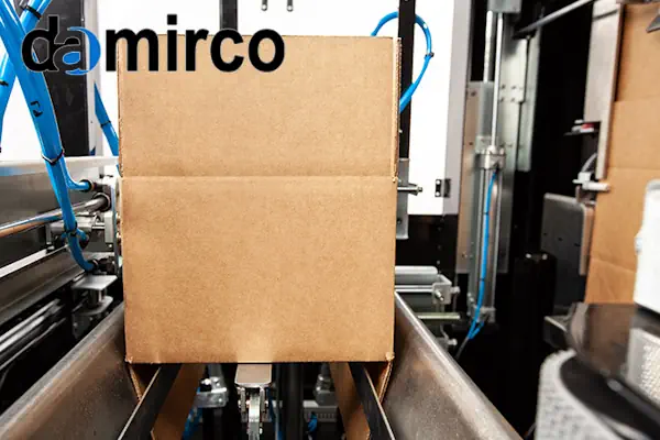 تصویر شماتیک از انواع دستگاه کارتونینگ افقی و عمودی در یک خط تولید صنعتی.