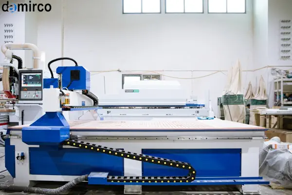 دستگاه حکاکی لیزری فایبر در حال انجام حکاکی دقیق و ماندگار روی یک قطعه فلزی صنعتی