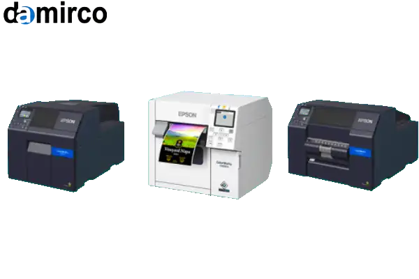 سه دستگاه لیبل پرینتر از برندهای زبرا، بیکسلون و گودکس در کنار هم برای مقایسه