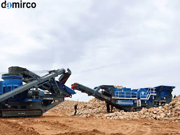 تصویر شماتیک از انواع دستگاه سنگ شکن صنعتی در کنار هم