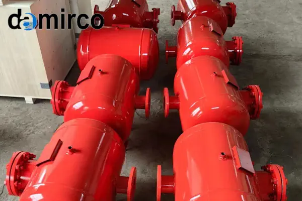 نمودار شماتیک نحوه عملکرد دستگاه ایربلستر در یک سیلو برای رفع گرفتگی مواد