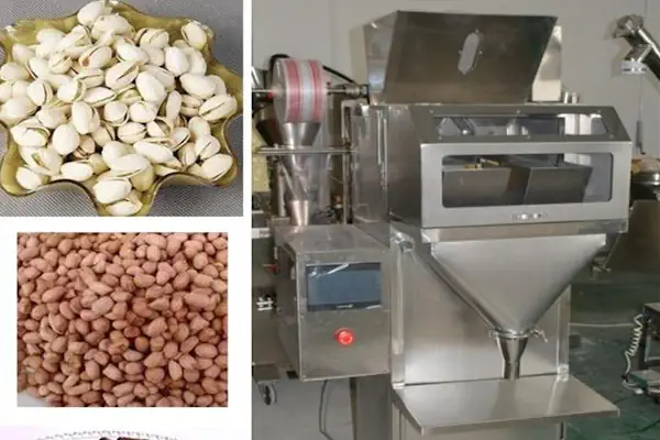 دستگاه بسته بندی توزین دار خشکبار در حال بسته بندی پسته و بادام برای افزایش سودآوری