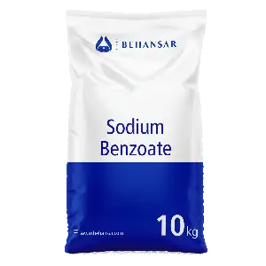 پودر سفید بنزوئیک اسید و بنزوات سدیم صنعتی
