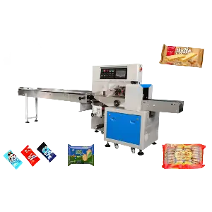 عکس دستگاه بسته بندی پیلوپک و نان باکت پیلو پک شده