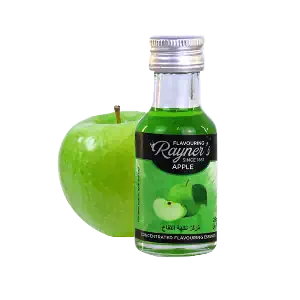 بطری اسانس سیب صنعتی با برچسب مشخصات