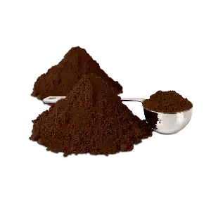 پودر کارامل قهوه‌ای روشن در ظرف، آماده برای استفاده صنعتی