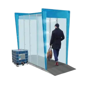 عکس تونل ضدعفونی در حین کار