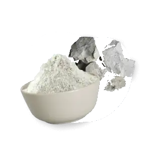 توده‌ای از پودر کائولن سفید صنعتی