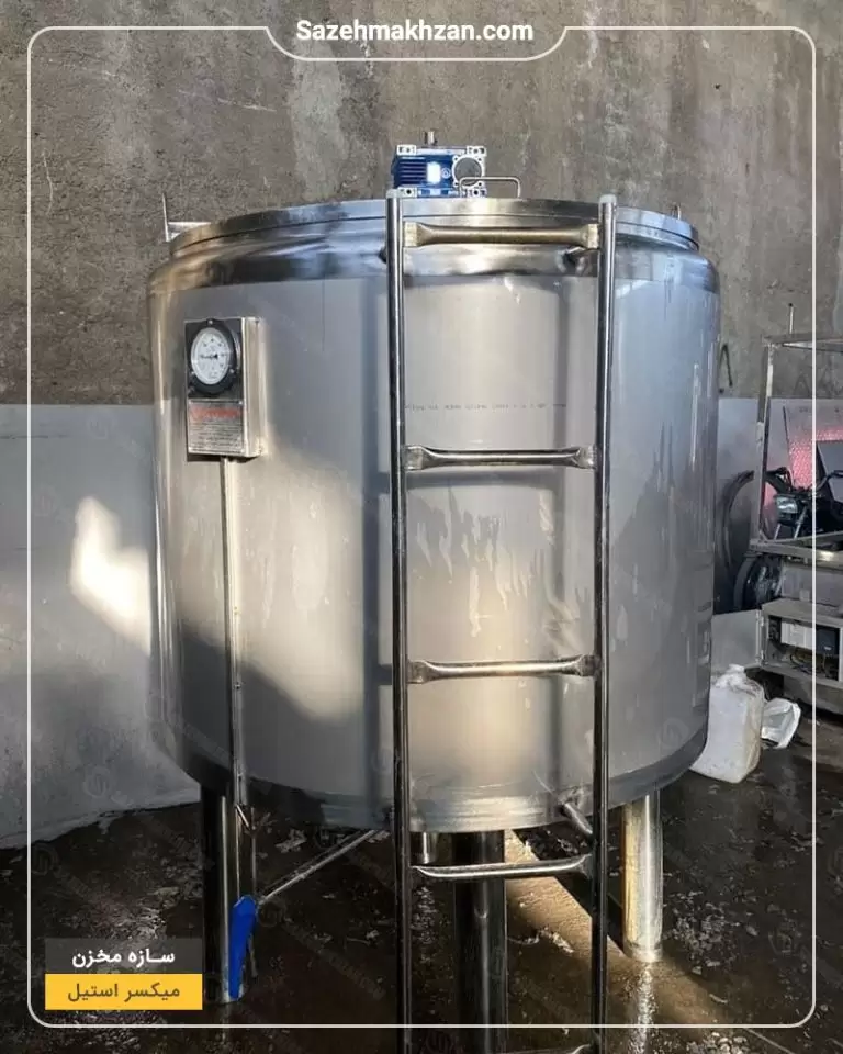 ساخت انواع مخزن استیل و میکسر استیل و بلندر وپاتیل