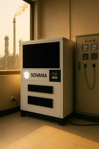 رطوبت گیر صنعتی TYPE D مخصوص محیط های صنعتی برای کاهش رطوبت به 20 درصد هر دستگاه مناسب برای محیط با مساحت 350 متر مربع ظرفیت آبگیری روزانه 400 لیتر